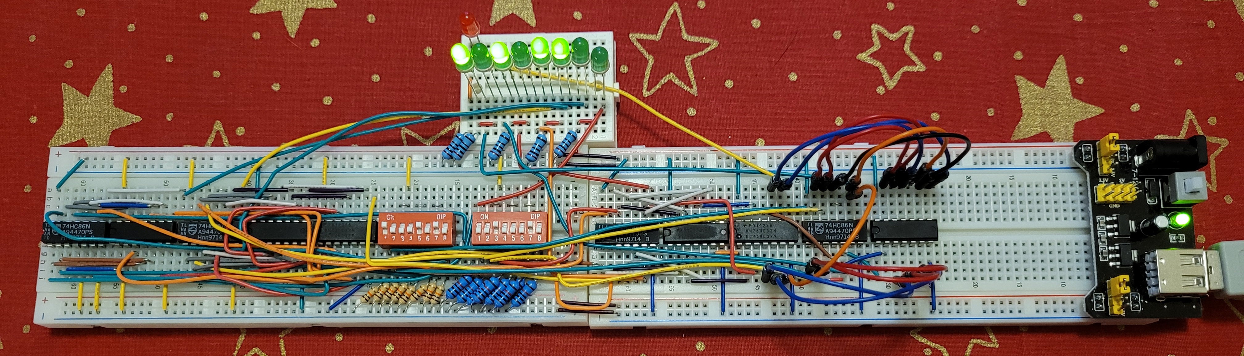 Image of the completed circuit.